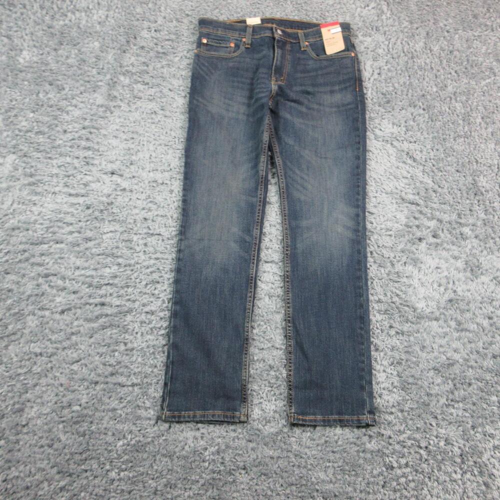Levi's 511 Jeans Mens 34x32 Blue Medium Wash Slim Stretch Denim 34x31.5 NWT